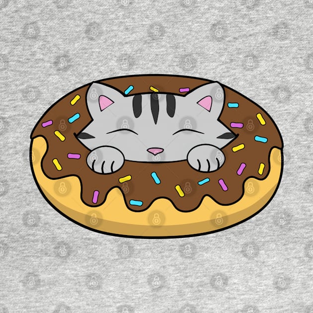 Yummy Chocolate Donut Cat by Purrfect